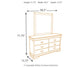 Alisdair  Sleigh Bed With Mirrored Dresser And Chest