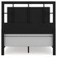 Covetown Full Panel Bed with Mirrored Dresser and Nightstand