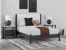Load image into Gallery viewer, Cadmori Queen Upholstered Panel Bed with 2 Nightstands
