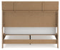 Cielden Queen Panel Bed with Mirrored Dresser and 2 Nightstands