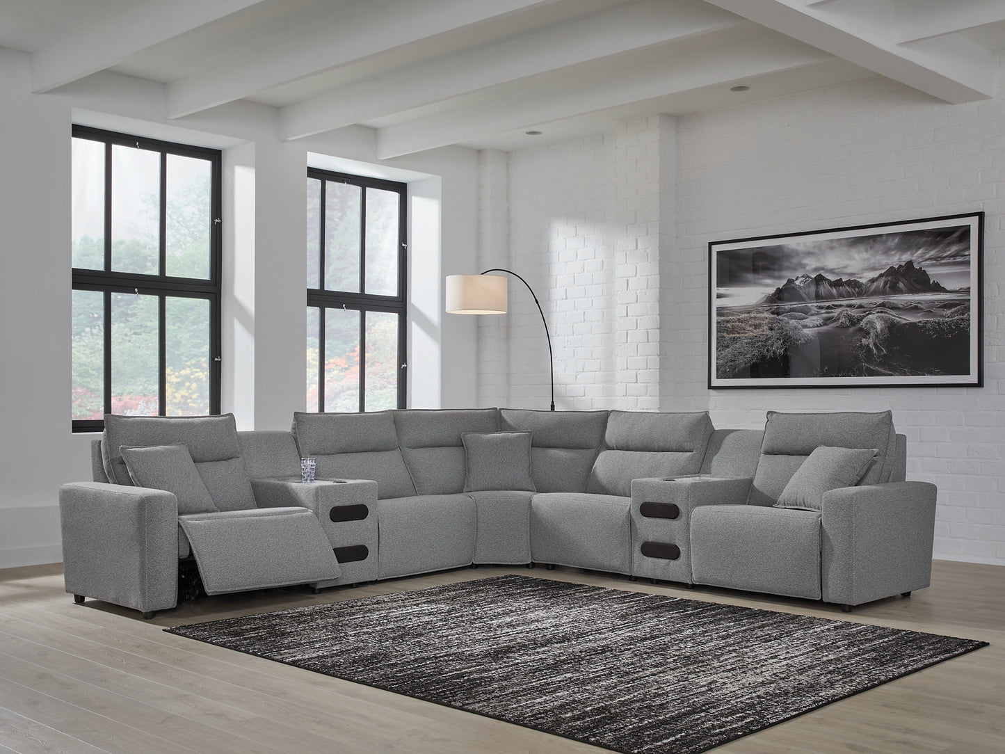 ModMax II 7-Piece Power Reclining Sectional with Audio Consoles