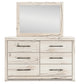 Lawroy Twin Panel Headboard with Mirrored Dresser
