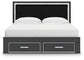 Zuraleus King Upholstered Panel Storage Bed