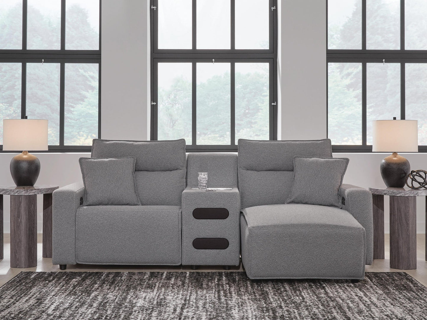 Modmax II 3-Piece Power Reclining Sectional with Chaise and Audio Console