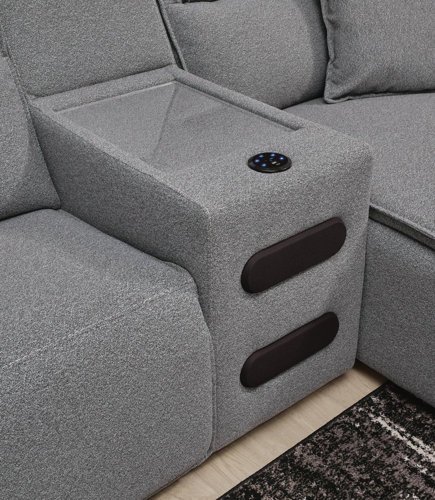 Modmax II 6-Piece Reclining Sectional with Chaise and Audio Console