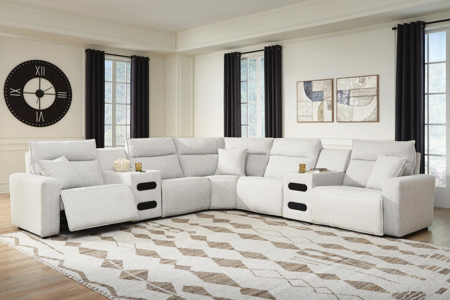 Modmax II 7-Piece Power Reclining Sectional with Audio Consoles