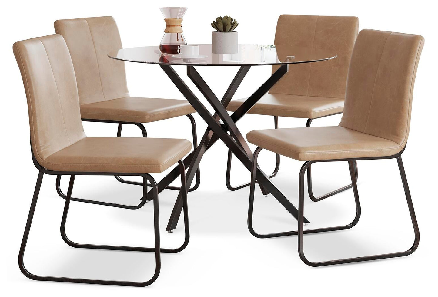 Ashley Express - Pharwynn Dining Table and 4 Chairs