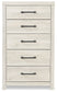 Cambeck Twin Panel Bed with 4 Storage Drawers with Mirrored Dresser, Chest and 2 Nightstands