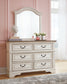 Realyn Twin Panel Bed with Mirrored Dresser