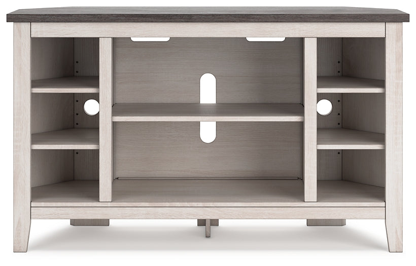 Ashley Express - Dorrinson Corner TV Stand/Fireplace OPT