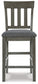 Hallanden Counter Height Dining Table and 4 Barstools with Storage