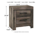 Wynnlow Queen Crossbuck Panel Bed with Mirrored Dresser, Chest and 2 Nightstands