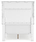 Fortman Twin Panel Bed with Mirrored Dresser and 2 Nightstands